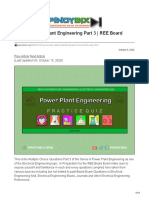 MCQ in Power Plant Engineering Part 3 - REE Board Exam: October 6, 2020