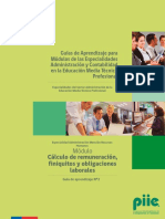 Calculo de Remuneracion Finiquitos y Obligaciones Laborales - AE2