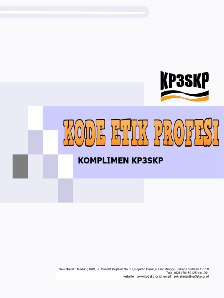 Kode Etik Konsultan Pajak 2021 | PDF | Hukum