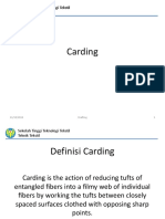 Carding Proses dan Komponennya