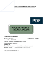 Plan de Trabajo Del Estudiante