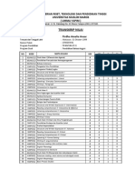 Transkrip Nilai: Kementerian Riset, Teknologi Dan Pendidikan Tinggi Universitas Muslim Maros (Umma Yapim)