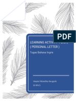 LEARNING ACTIVITY 1 and 2 (PERSONAL LETTER) .