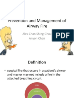 Prevention and Management of Airway Fire