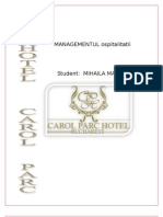 Carol Parc Hotel - Managementul Ospitalitati