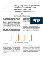 Analysis of Product Quality, Brand Image and After Sales Services Toward Purchase Decisions and Customer Satisfaction (Case Study of Indramayu Marketplace)