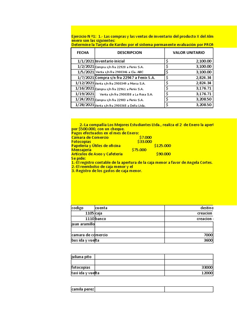 Parcial Contabilidad | PDF | Contabilidad | Dinero