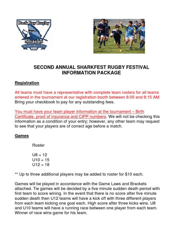 Sharkfest 2011 Information Package | PDF | Referee | Sports