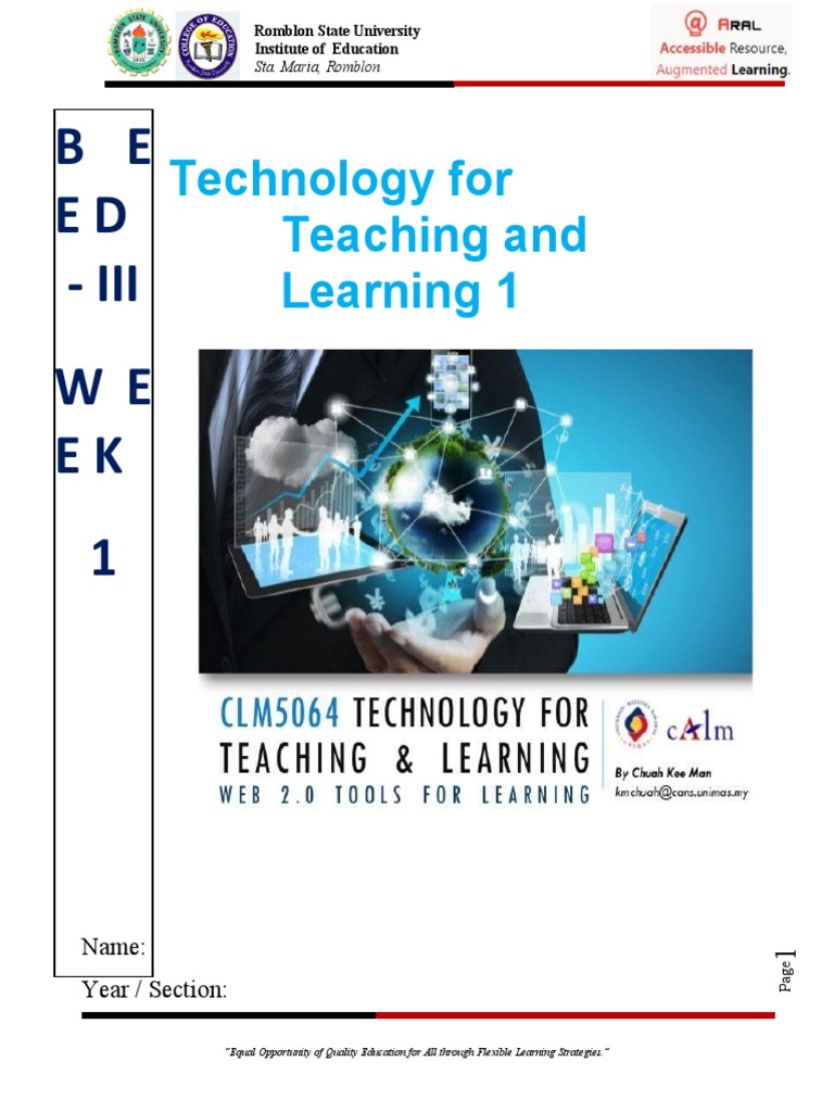 Technology for Teaching: K to 12 Module 1 | PDF | Educational ...