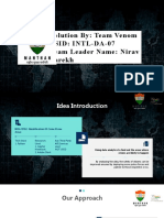 Solution By: Team Venom Psid: Intl-Da-07 Team Leader Name: Nirav Parekh