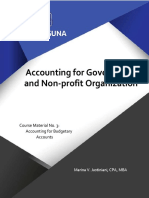 Course Material 3 - Accounting For Budgetary Accounts