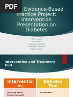 CLC - Evidence-Based Practice Project: Intervention Presentation On Diabetes