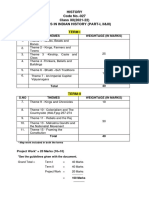 History Code No.-027 Class XII (2021-22) Themes in Indian History (Part-I, Ii&Iii) Term I