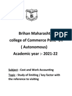 Brihan Maharashtra College of Commerce Pune - 04 (Autonomous) Academic Year:-2021-22