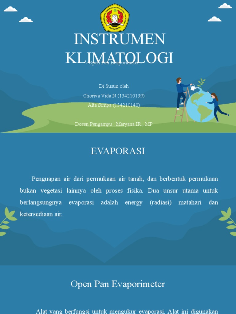 Fungsi dan Perawatan Open Pan Evaporimeter | PDF