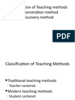 Classification of Teaching Methods