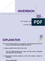 Inversion: Toni Yunanto, S.PD, M.M O-Level English