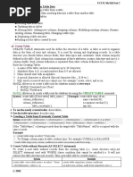Create Table: Performing Operation On Table Data