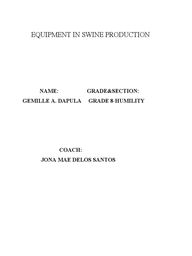 Essential Equipment for Raising Swine A Guide to the Tools Needed for