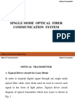 Single Mode Optical Fiber Communication System