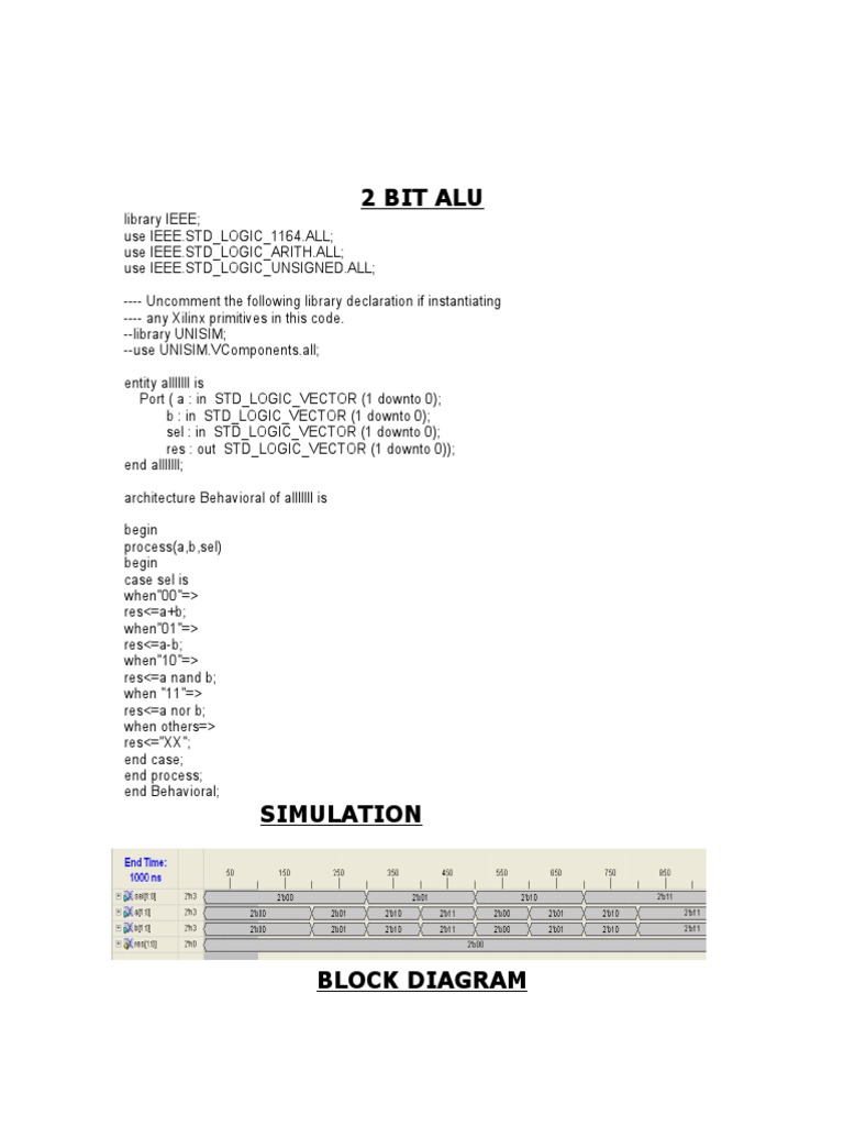 2 Bit Alu | PDF