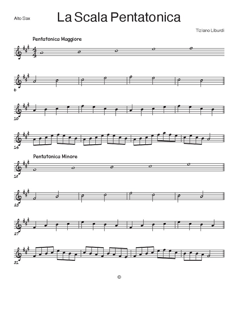Pentatonic Exercises Alto Sax PDF