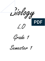 Biology: L.O Grade 1 Semester 1