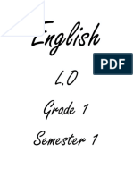 English: L.O Grade 1 Semester 1