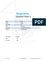 Respiration: Question Paper 2