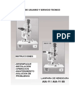 Lámpara Appasamy AIA-11 Manual de Usuario y Servicio Tecnico