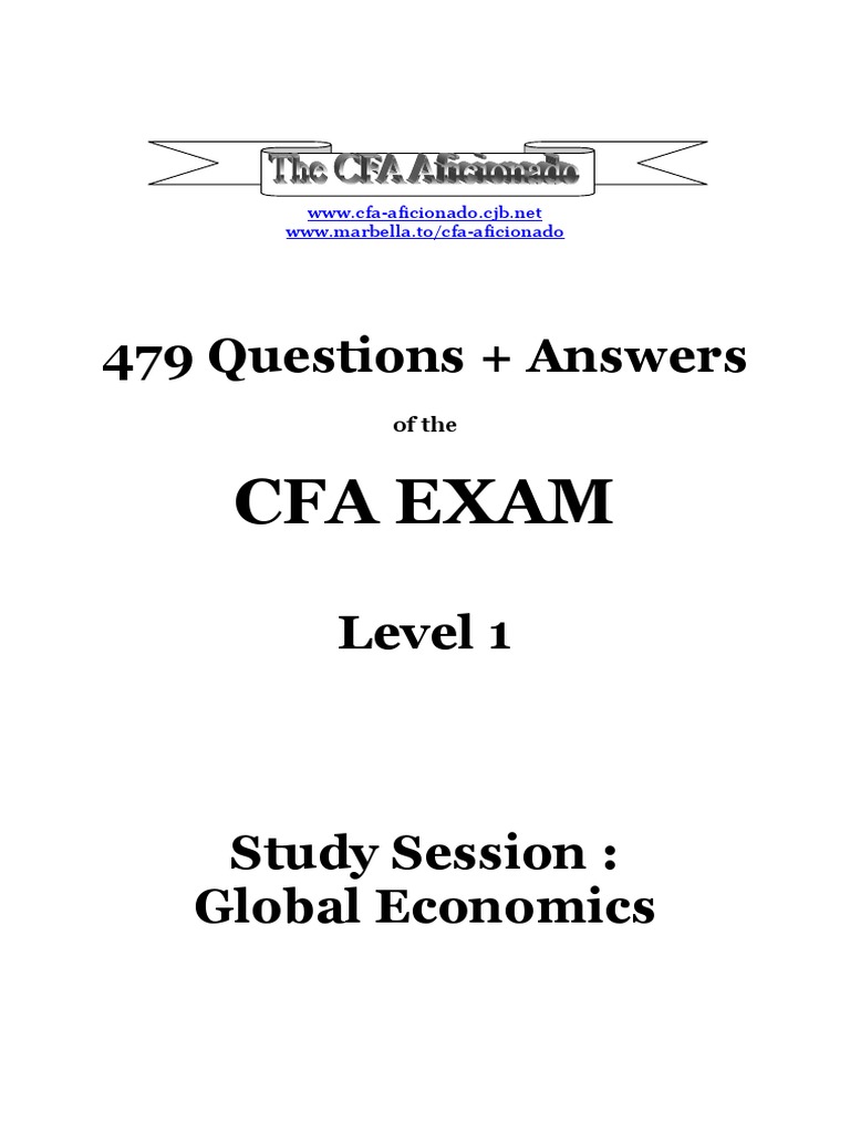 CFA Level 1 Global Economics Q&A | PDF | Exchange Rate | Monetary Policy