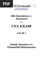 681 Questions + Answers: Cfa Exam