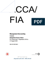 F2-Management Accounting (MA) Course Notes