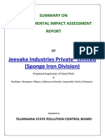 Jeevaka Industries LTD (Sponge Iron Division), Nasthipur (V), Hatnoora (M), Sangareddy Dist - EXE SUM ENG
