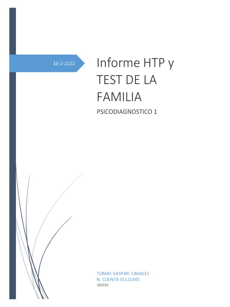 Informe+HTP +Familia+TGC | PDF | Las emociones | Teoría de apego