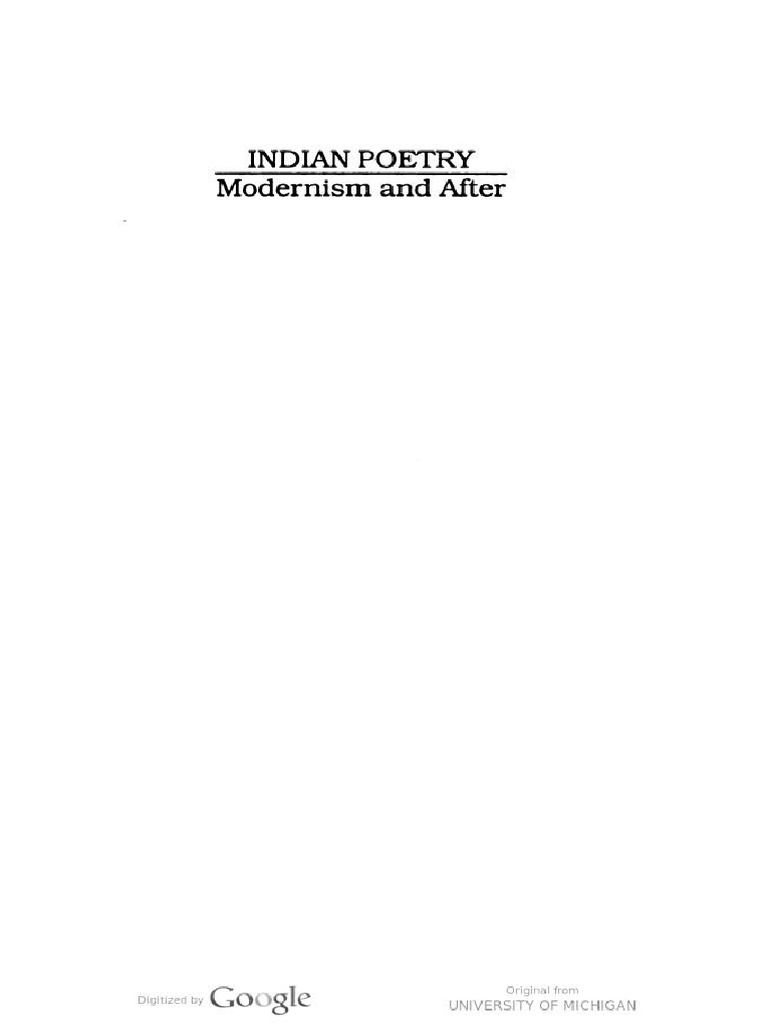 Saccidanandan - Indian Poetry - Modernism and After photo pic