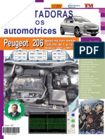 Guía completa de computadoras y módulos automotrices para Peugeot 206 gasolina 2001-2007