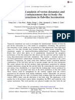 Computational Analysis of Vortex Dynamics and Performance Enhancement Due To Bodyfin and Finfin Interactions in Fish Like Locomotion