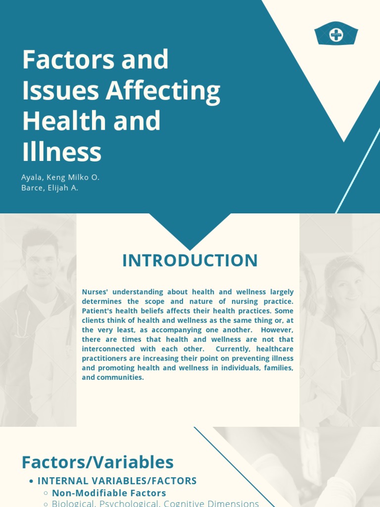 Factors and Issues Affecting Health and Illness | PDF | Social Support ...