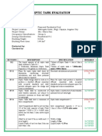 Septic Tank Evaluation: Evaluated By: Checked by