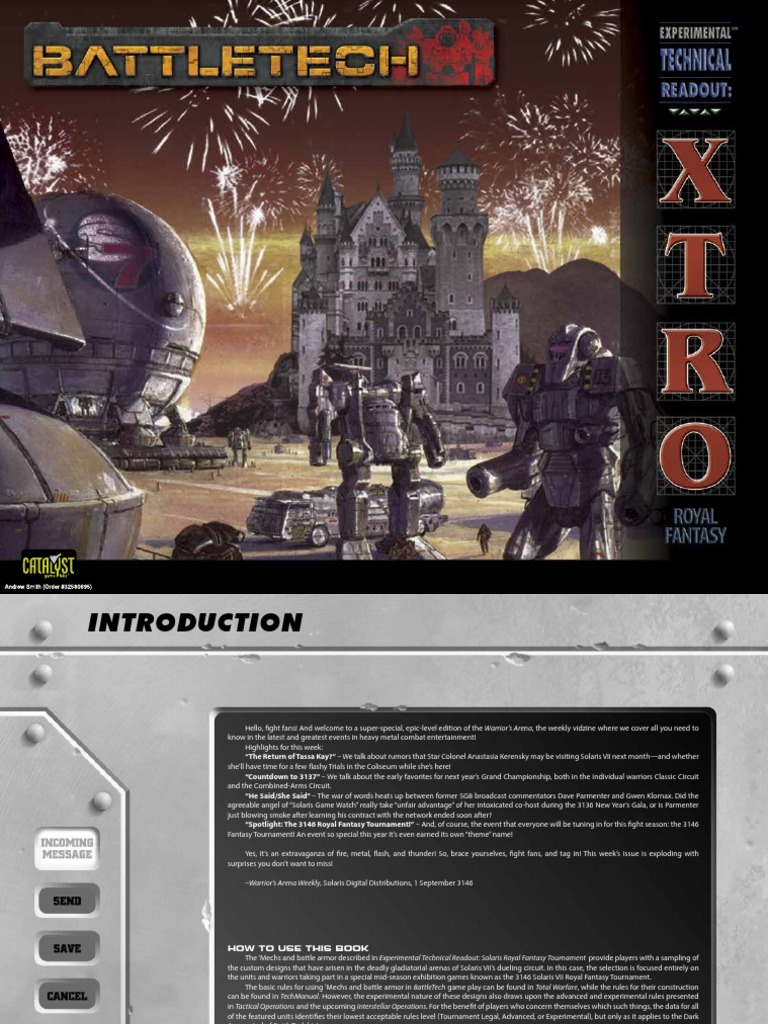 BattleTech Experimental Technical Readout Solaris Royal Fantasy ...