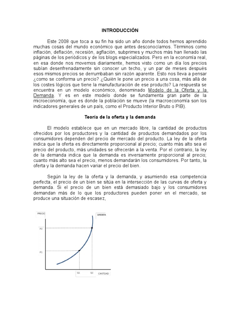 Teoría de la Oferta y la Demanda | PDF | Oferta y demanda | Precios