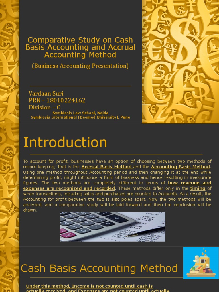 Comparative Study On Cash Basis Accounting and Accrual | PDF | Accrual ...