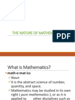 Module 1.0 The Nature of Mathematics