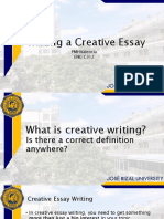 Creative Essay Writing - Part 1