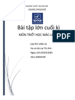 bài tập triết cuối kỳ