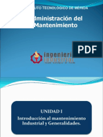 UNIDAD I. Administracion de Mantenimiento