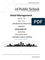 Hotel Management by Mohd Sifaat