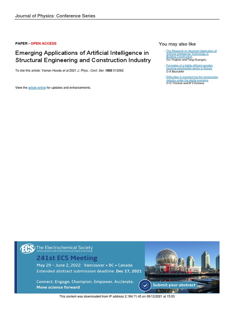 AI Applications in Structural Engineering | PDF | Artificial ...