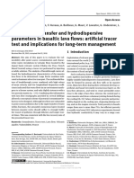 Hydrodispersive Parameters Is Basalts Lava Flows